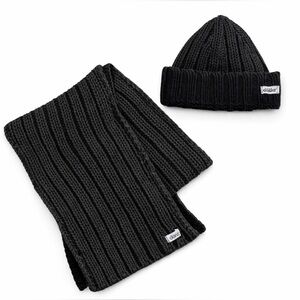 Hat & Scarf Ribbed Acid Wash Set